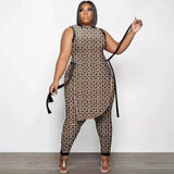 Piece Women Set Dashiki African Clothes 2022 Spring Summer New Fashion Sleeveless Top And Pants Suit Party Lady Matching