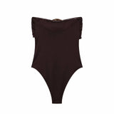 Fongt New Metal Collar Repair Body One-Suit Swimsuit 0167216