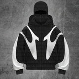 Fongt Double Hat Unique Design Hoodie Autumn And Winter New Men's And Women's Same Loose Y2K Jacket