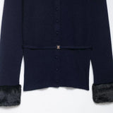 Fongt Homemade New Women's Armificed Turf Effect Spliced Knitted Coat 2756/128