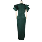 Fongt Sleeveless Lotus Side High Waist Repair In Forked Green High Waist Dress Dress Dress Dress