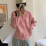 Fongt 2024 New Hoodie Loose Korean Knit Top-Outfit
