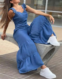 E-Commerce Independent Station Agaric Side Sling Lady Horn One-Piece Trousers-Outfit