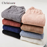 Women Warm Plush Pants Autumn Winter Casual Loose Coral Fleece Warmth Pants Fleece Home Warm Pants for