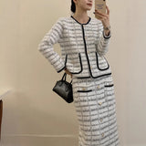 Fongt New Solid V-Neck Jacket Dress + Sweater Cardigan Hot Elegant Knitted Set