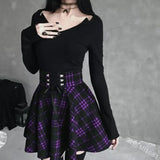 Fongt School Fresh College Style Lady Lattice Irregular Half-Dress Necrotling Belts With Thin Large