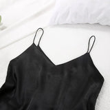 Black Satin Sleepwear Women
