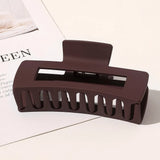 Square Geometric Frosted Hair Claws Clamps Acetate Hairpins Women Hollow Out Ponytail Clips Makeup Styling Tools