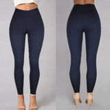 Commuting Autumn Women's High Waist Skinny Cropped Pencil Casual