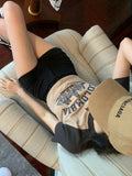 Vintage Logo Raglan Sleeve Crop Top-Outfit