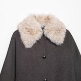 Fongt New Fashion Temperament Woman Made Fur Effect Necking Jacket 7522241