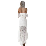 Fongt New Dress Explosive Lace Dress With Chest-Nibbon Temperament Pencil Skirt Two Sets Of Women's Skirt