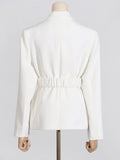 Fongt Lapel Suit Jacket Women 2024 Summer New Button Splicing Advanced Sense Women's Thin Small Suit-Outfit