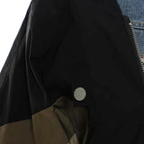 Fongt New Personality Niche Cowboy Splicing Colliding Color Loose-Fitting Version Of The Coat Baseball Uniform 1609