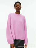 Fongt Soft-Gried Gray Sweater Woman 2025 Autumn And Winter Loose Thick Sheep Velvet Collar Knitted Shirt