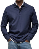 Fongt New Men's Casual Long-Sleeved Button-Down Shirt