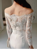 Fongt Stitching Lace Sexy Dress 2025 New Korean Style Temperament Medium-Long Bag-Buffet Dress