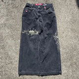 Straight Jeans For Men Retro Hip-Hop Goth Street Clothing Harajuku Men's Casual Pants 1028-1-Outfit