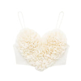 Fongt New French Pure-Hearted Unkempt Sling Vest Short Top