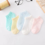 5 Pairs/lot Summer Mesh Socks For Newborns Baby Cute Cartoon Socks For Girls Thin Soft Cotton Boy Child Socks