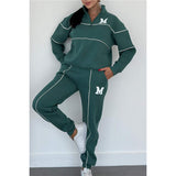 Fongt 2025 New Trousers Letter Long-Sleeved Casual Sports Set Two Sets