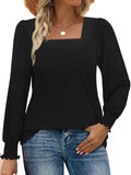 Fongt And Autumn 2025 New Striped Side-Laceed Leaf Cuff Bubble Long Sleeve T-Shirt
