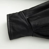 Fongt New Fashion Temperament Women Water Wash Old Style Imitation Leather Fake Two Coats