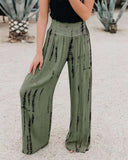 Fongt New Wish Hot Fashion Tight High-Waist Pocket Wide Leg Trousers Casual Pants