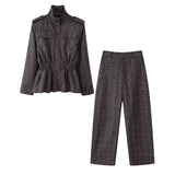 Fongt 2025 New Women's V-Neck Single Buckle Long-Sleeved Cascade Decorative Shirt 10 Colors