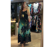Fongt Summer Loose Printed Casual Sexy Women's Dress