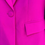 QUALITY Newest 2023 Runway Designer Suit Set Women's Single Button Blazer Flare Pants Suit Fluorescent