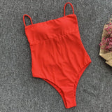 Women Front Tie Push Up Padded One Piece Swimsuit Deep V Neck Bathers Bathing Suit Backless Swimming Suit