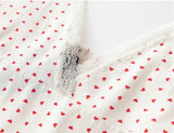Women Heart Print Camis V Neck Lace Patchwork Sweet Slim 2023 Spring Fashion Ladies Sexy Crop Tops Casual Girls Y2K Top Cute-Outfit
