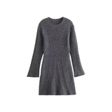 Fongt 2025 New Women's Fashion Threaded Knitted Dress M6247