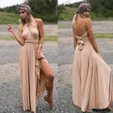 Elegant Evening Long Deep V Halter