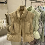 Down Vest Women 2022 New Winter Ultra Light Gilet Female Casual Loose Waistcost 90% White Duck Down Jacket