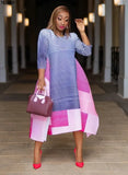 2021 Summer Woman Dress Dashiki African Dresses for Women High Quality Fashion Positioning Print Stripe Patchwork Africa