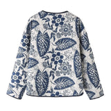 Fongt Women's ZA Fashion Autumn New Printing Thick Loose Leisure Cotton Jacket
