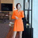 Fongt And Autumn High-Grade Thin 2025 Wind Coat Women's Long Spring And Autumn New Double Row Buckle Long Suit Coat