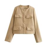 Fongt Women's Autumn And Winter Fashion New 15 Color Jacket Small Scent Style Short Suit Jacket