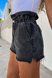 At The Market Cuffed Denim Paperbag