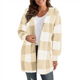 Fongt New Coat Loose Lattice Knitted Cardigan Fashion Sweater