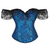 Fongt Girded Body Dress Retro Collar Collar Girded Corset Bras Shaped Black Lady