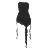 Fongt Spring And Summer Women's New Fashion One-Word Shoulder Repair Leud Thrombochrome Bhise Small Vest