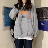 Fongt Hoodie Female Fall 2024 New Korean Letter Print Thin Student Versatile Loose Jacket Coat