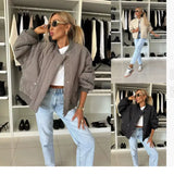 Fongt Winter Solid Color Long Sleeve Casual Cracelet Coat Women's Clothing
