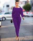 for women two piece set knitted sweater long sleeve pants 2 piece set for women two pieces sets women's suits 1028-0-Outfit