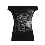 Fongt Subculture Retro Style Collar Vest Word-To-Shoulder Can Wear Two-Dressed Hottie Sleeveless Top