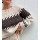 Fongt Korea Chic Autumn And Winter 2025 New Sweater Women's Long-Sleeved Fashion Thicked Knitted Shirt