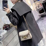 Lady Sailor Collar Shirt Korean Loose Spring Autumn Sashes Commute Female Clothing Single-breasted Casual Basic Blouse-Outfit